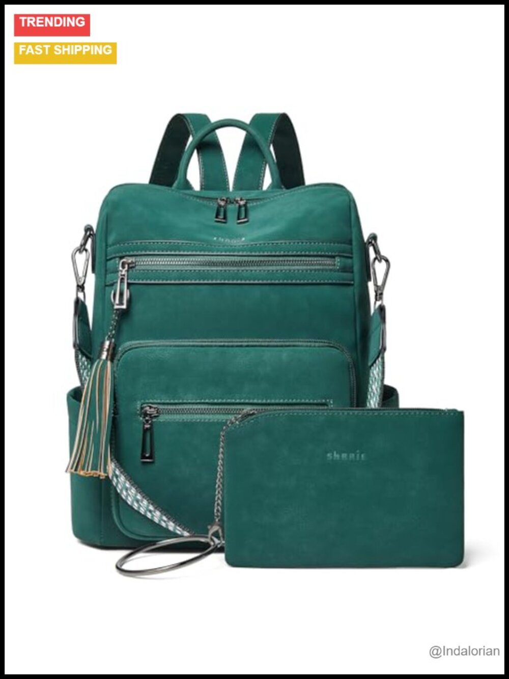 Vegan Leather Backpack Purse Women Adjustable Shoulder Bag Travel Laptop